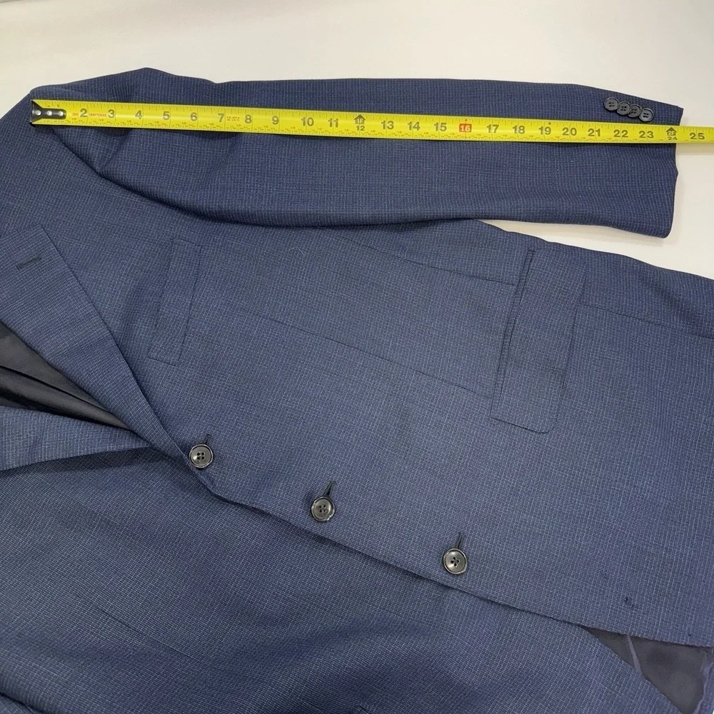 Ermenegildo Zegna Matt Hunter 44R (EU 54R) Wool Blazer‎ Suit Jacket Navy *READ*